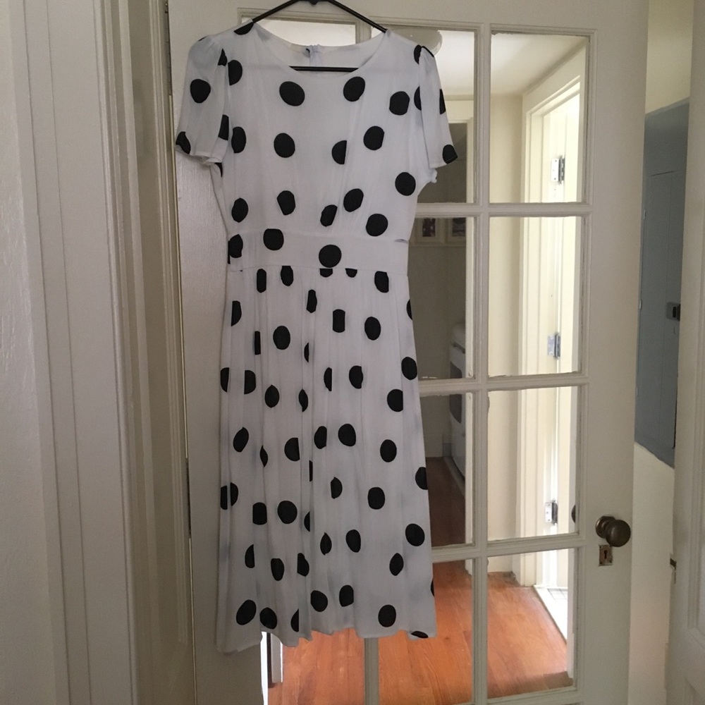 Gorgeous black and white polka dot dress